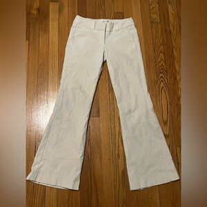 White House Black Market Cream Flare Pants
